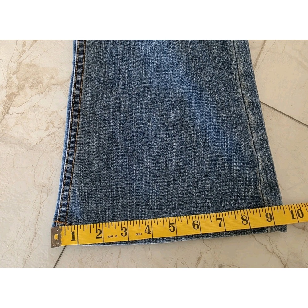 DKNY Jeans Womens Size 4 Embroidered Floral Y2K Bootcut Blue Denim - Picture 14 of 16